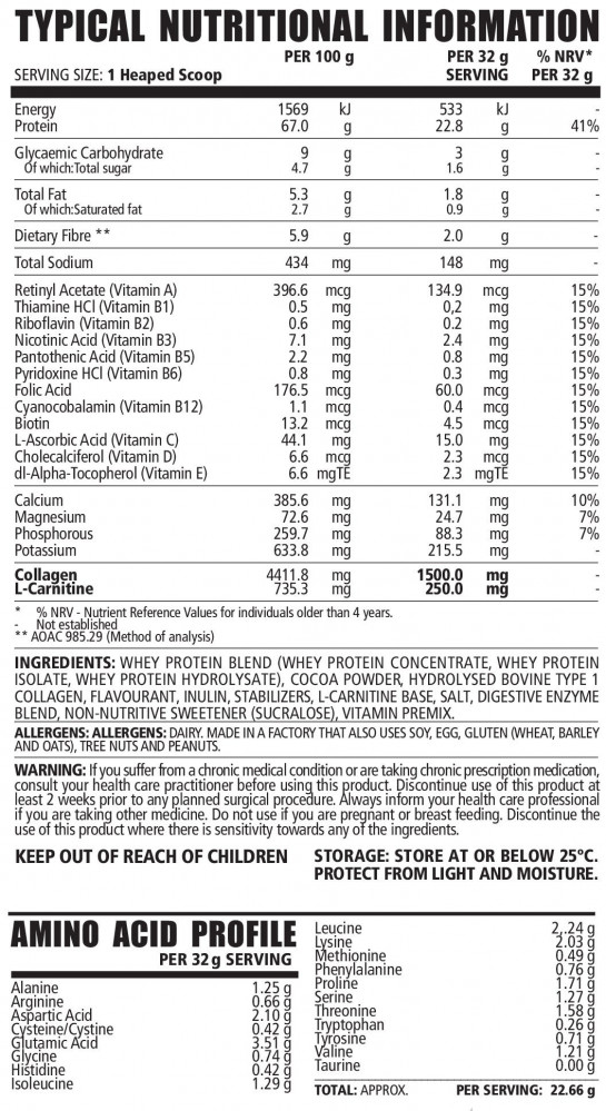 Whey Slim 820g Malted Chocolate