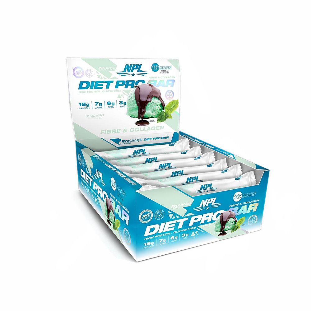 Diet Pro Bar 50g Choc Mint Box 16