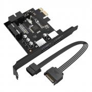 2 Port USB3.0 PCI-e Expansion Card PVU3-2O2I-V1