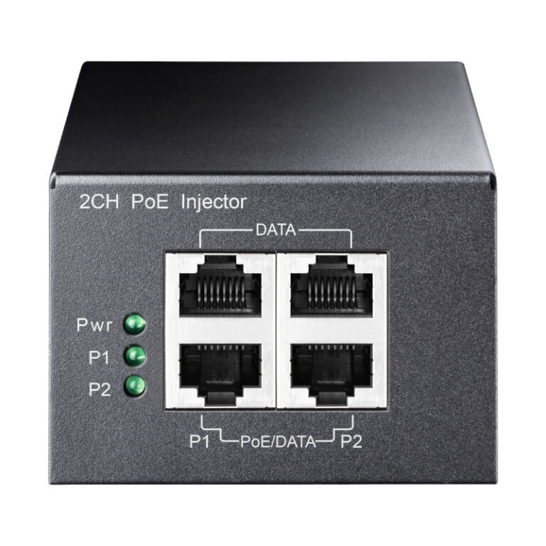 2-Channel 30W Gigabit PoE+ Injector