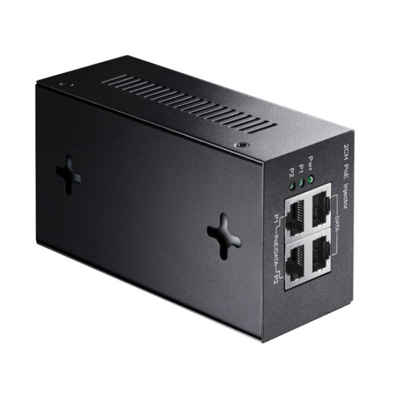 2-Channel 30W Gigabit PoE+ Injector