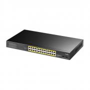 24-Port BASE-T Gigabit|2-Port Gbe BASE-X SFP|PoE+ 200W Differential Mode 2KV, ESD 15KV, 300W Internal, Ver 2.0