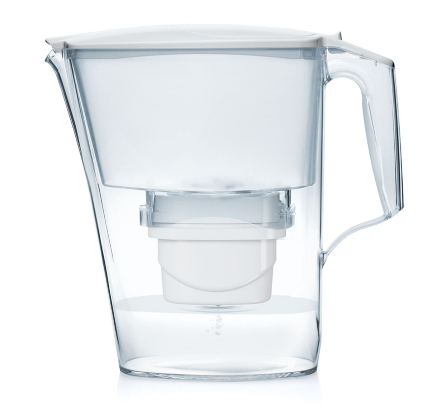 Water Jug With 6 X 30 Day Filter Plastic White 2.5L Liscia