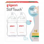 Wide Neck SofTouch Peristaltic Plus™ PP Nurser 160ml SS Nipple Twin Pack