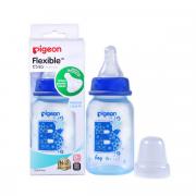 Slim Neck Flexible Peristaltic PP Nursers 120ml S Nipple Clear & Blue