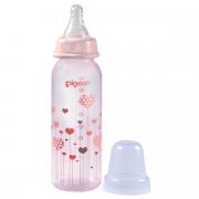 Slim Neck Flexible Peristaltic PP Nursers 240ml M Nipple Pink