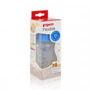 Slim Neck Flexible Peristaltic PP Nursers 150ml S Nipple - Blue & Clear