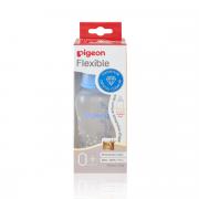 Slim Neck Flexible Peristaltic PP Nursers 150ml S Nipple - Blue & Clear