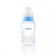 Slim Neck Flexible Peristaltic PP Nursers 150ml S Nipple - Blue & Clear