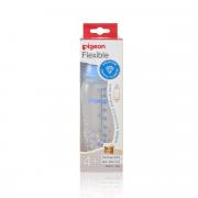 Slim Neck Flexible Peristaltic PP Nursers 250ml M Nipple - Blue & Clear