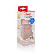 Slim Neck Flexible Peristaltic PP Nursers 150ml S Nipple - Pink & Clear