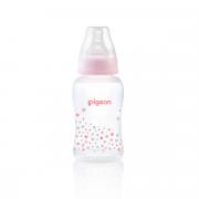 Slim Neck Flexible Peristaltic PP Nursers 150ml S Nipple - Pink & Clear