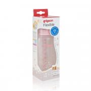 Slim Neck Flexible Peristaltic PP Nursers 250ml M Nipple - Pink & Clear