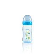 Wide Neck SofTouch Peristaltic Plus™ PP Nursers 240ml M Nipple Blue