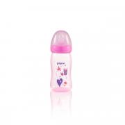 Wide Neck SofTouch Peristaltic Plus™ PP Nursers 240ml M Nipple Pink