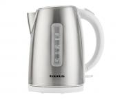 360 Degree Cordless Stainless Steel Kettle With White Trim 1.7L 2200W 