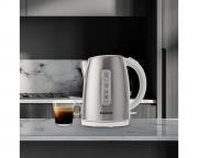 360 Degree Cordless Stainless Steel Kettle With White Trim 1.7L 2200W 
