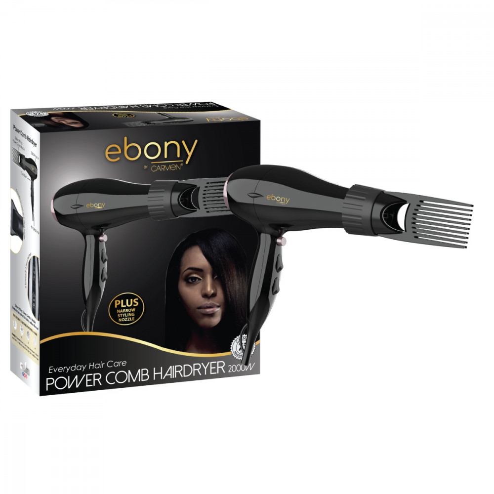 Ebony Powercomb Hairdryer 2000W