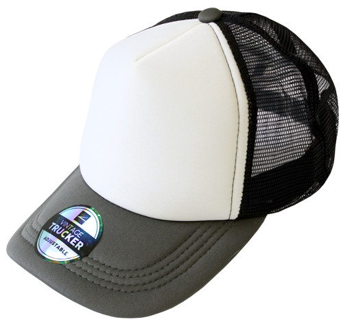 Vintage Trucker Three Tone Cap - Various Colours OSFM