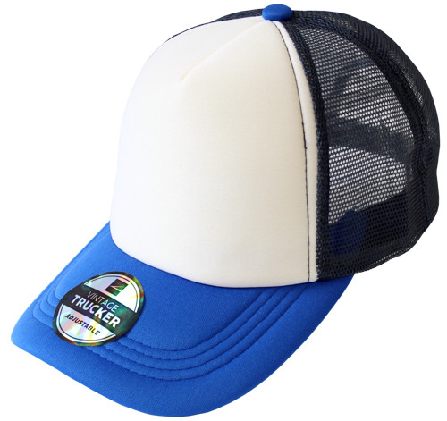 Vintage Trucker Three Tone Cap - Various Colours OSFM