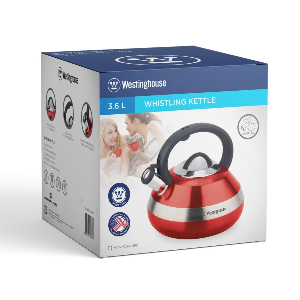 Red Whistling Kettle 3.6L