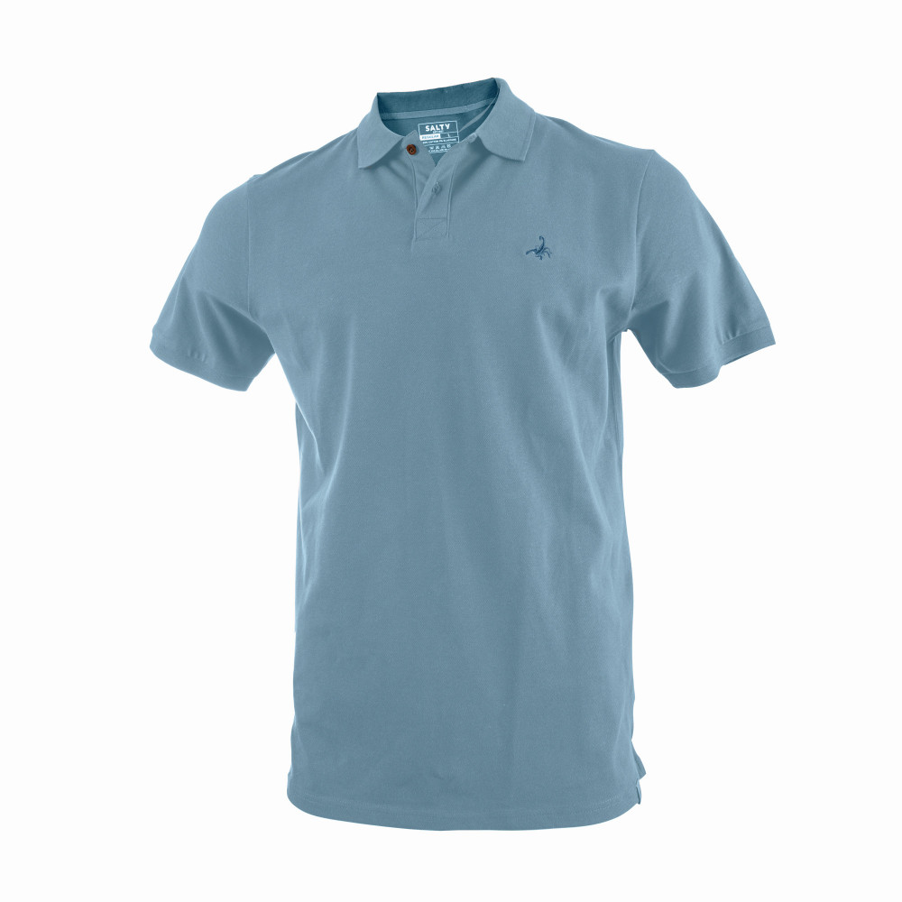 Country Cotton Stretch Golfer Pale - Blue