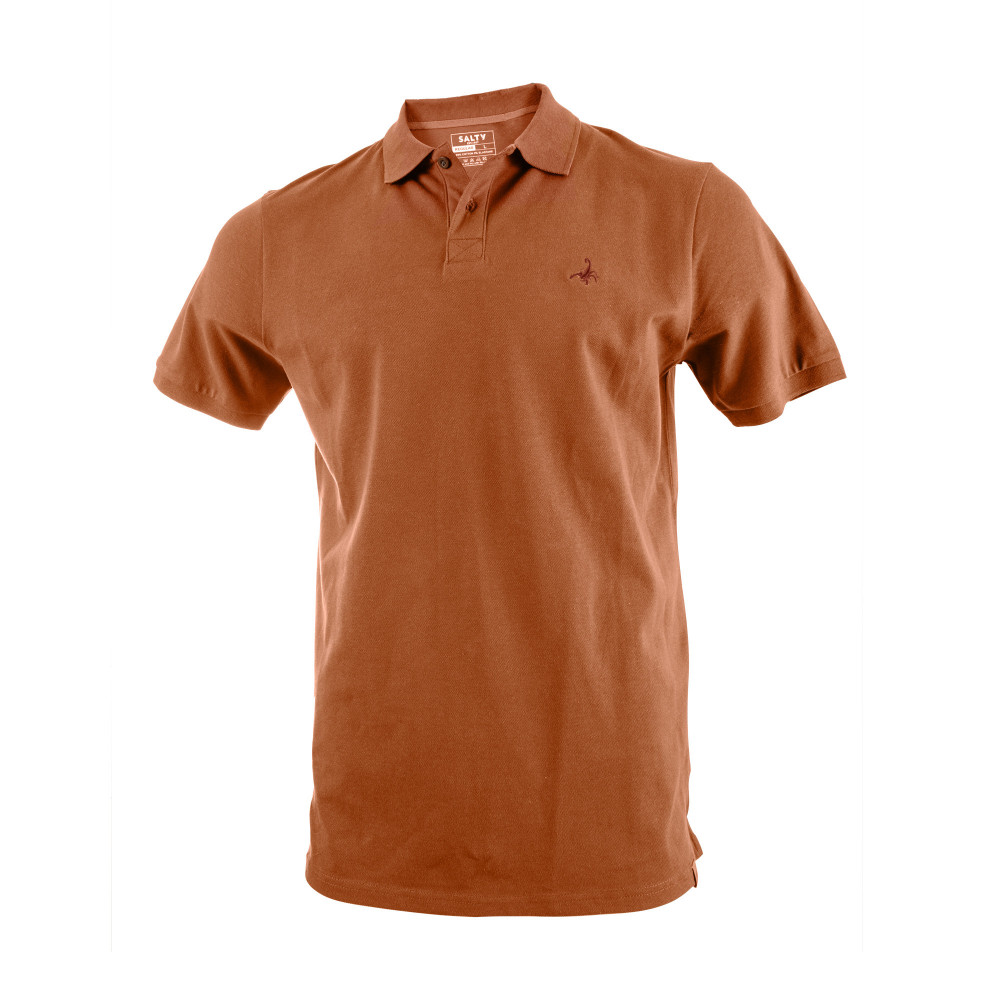 Country Cotton Stretch Golfer - Rust