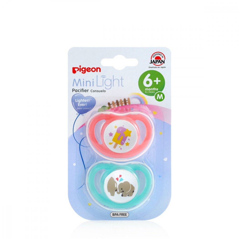 MiniLight Pacifier 2 Piece Girl (M) 6+ Months