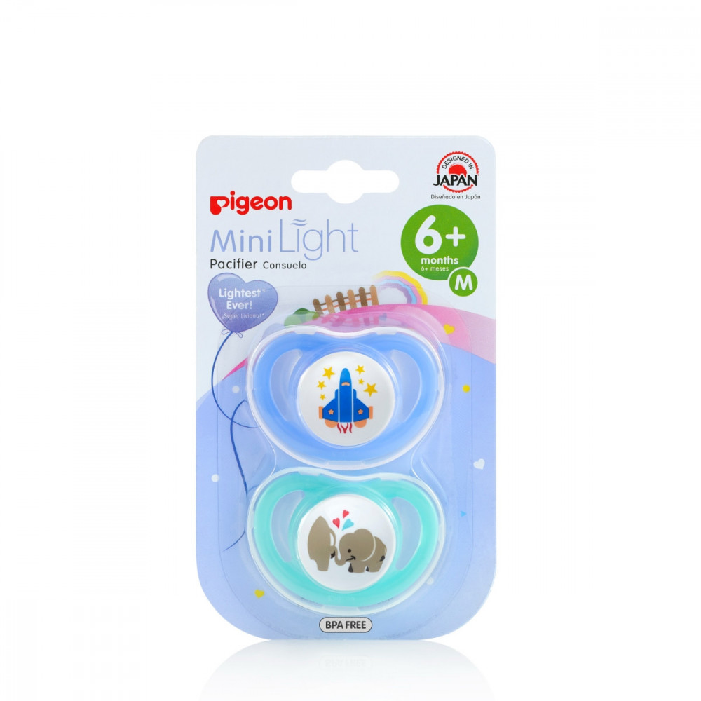 MiniLight Pacifier 2 Piece Boy (M) 6+ Months