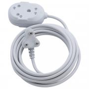 20M Light Duty BTB Extension Lead - White