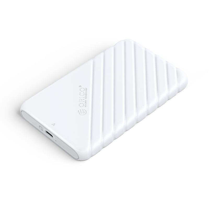 2.5 inch USB3.1 Gen1 Type-C to USB-A Hard Drive Enclosure - White