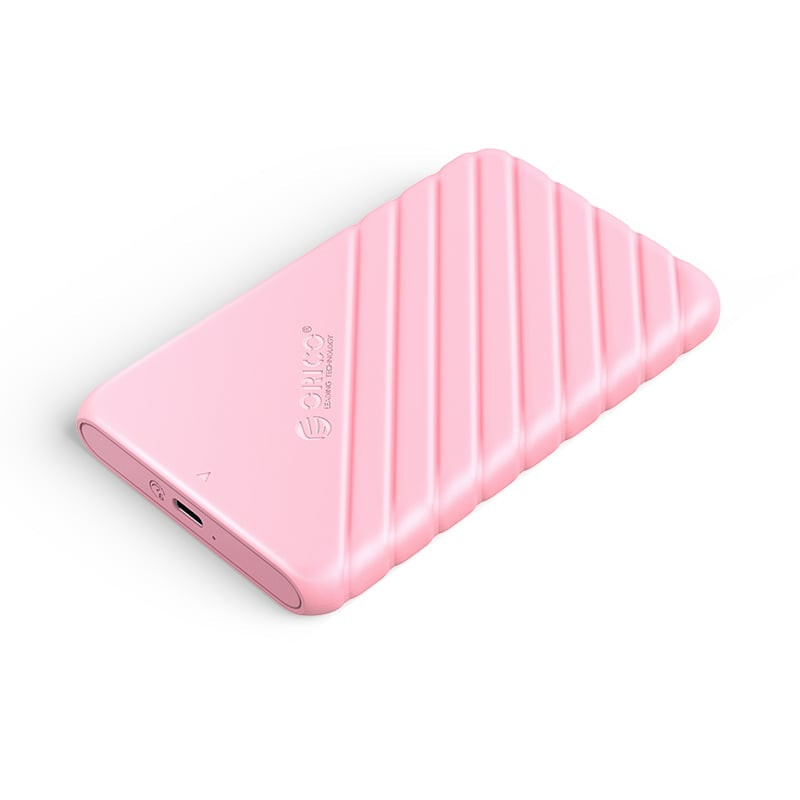 2.5 inch USB3.1 Gen1 Type-C to USB-A Hard Drive Enclosure - Pink