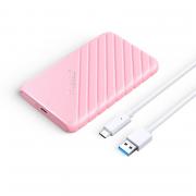 2.5 inch USB3.1 Gen1 Type-C to USB-A Hard Drive Enclosure - Pink