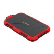 2.5″ USB3.0 External HDD Silica Gel Enclosure - Red