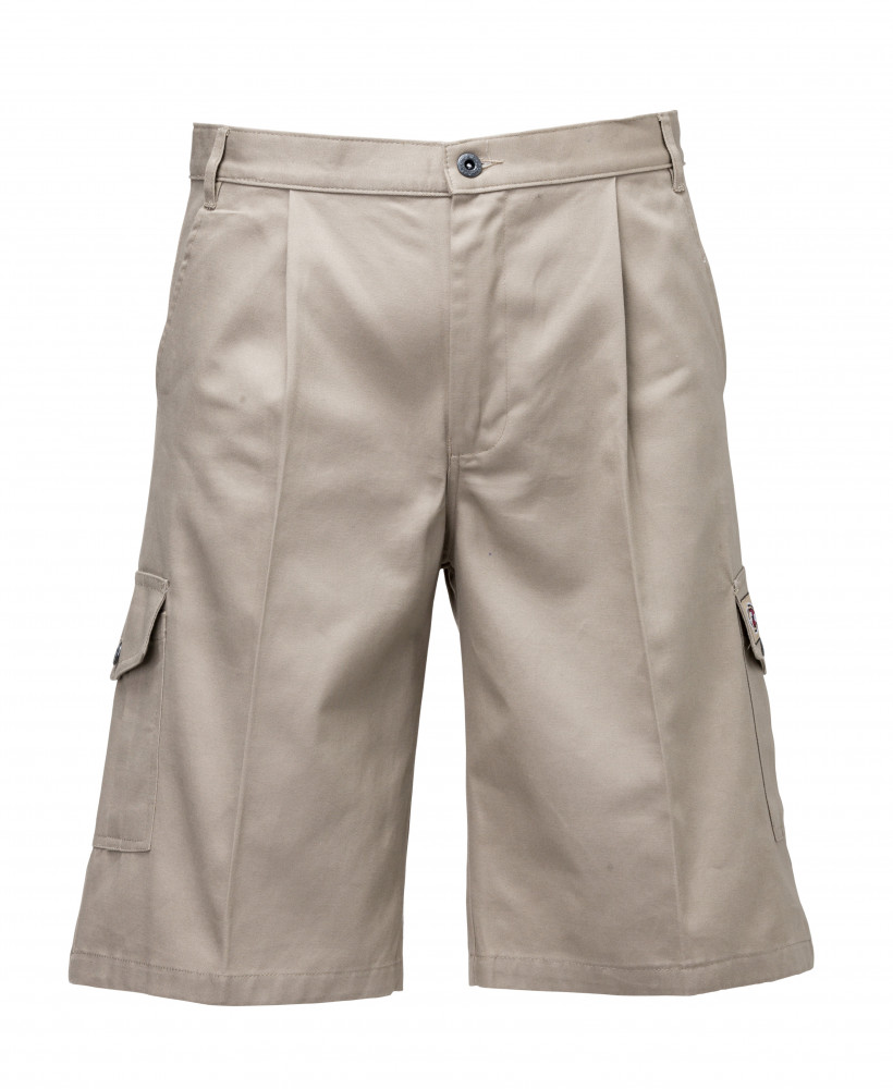 100% Cotton 4X4 Shorts - Khaki