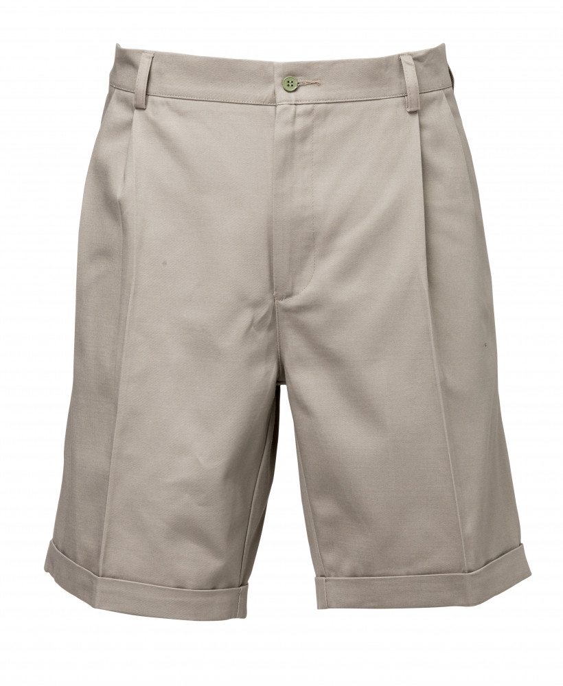 100% Cotton Chino Shorts Zip - Khaki