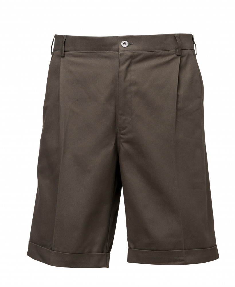 100% Cotton Chino Shorts Zip - Olive