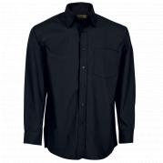 Mens Long Sleeve Basic Poly Cotton Lounge Shirt