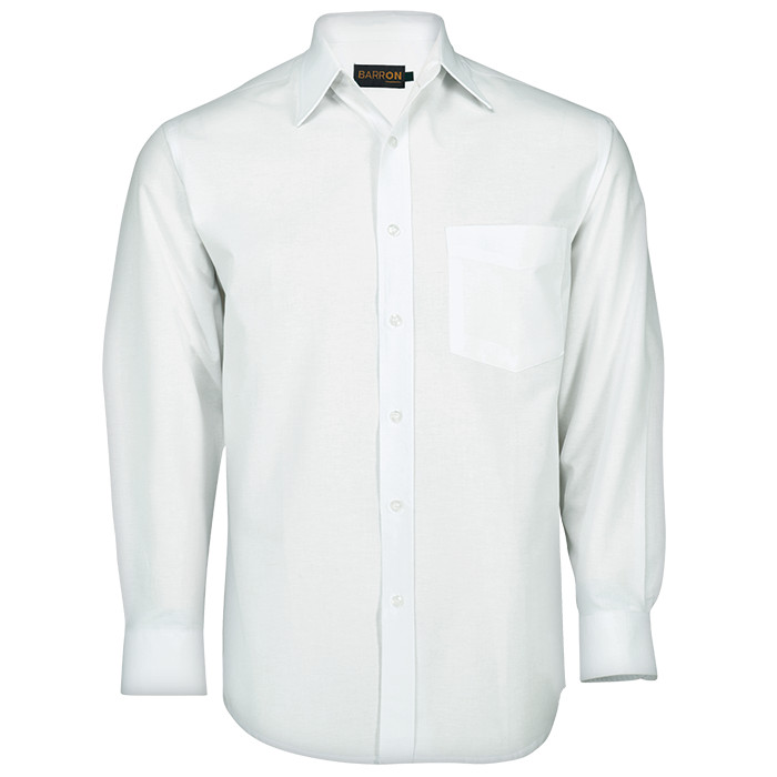 Mens Long Sleeve Basic Poly Cotton Lounge Shirt