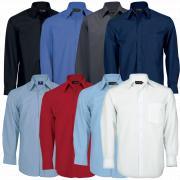 Mens Long Sleeve Basic Poly Cotton Lounge Shirt