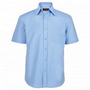 Mens Short Sleeve Basic Poly Cotton Lounge Shirt