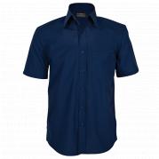 Mens Short Sleeve Basic Poly Cotton Lounge Shirt