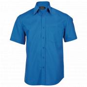 Mens Short Sleeve Basic Poly Cotton Lounge Shirt