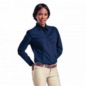 Ladies Basic Poly Cotton Blouse Long Sleeve