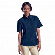 Ladies Basic Poly Cotton Blouse Short Sleeve