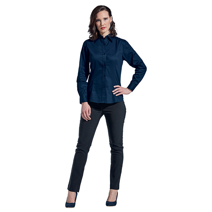 Ladies Brushed Cotton Twill Blouse Long Sleeve