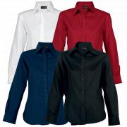 Ladies Brushed Cotton Twill Blouse Long Sleeve