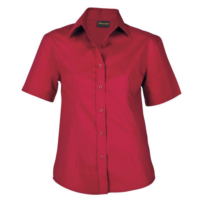 Brushed Cotton Twill Blouse Short Sleeve Ladies