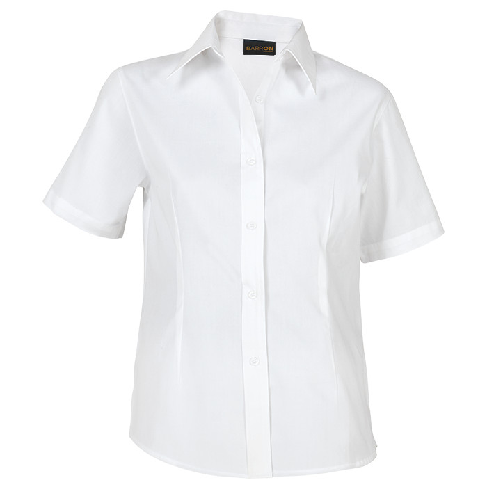 Brushed Cotton Twill Blouse Short Sleeve Ladies