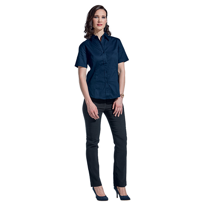 Brushed Cotton Twill Blouse Short Sleeve Ladies